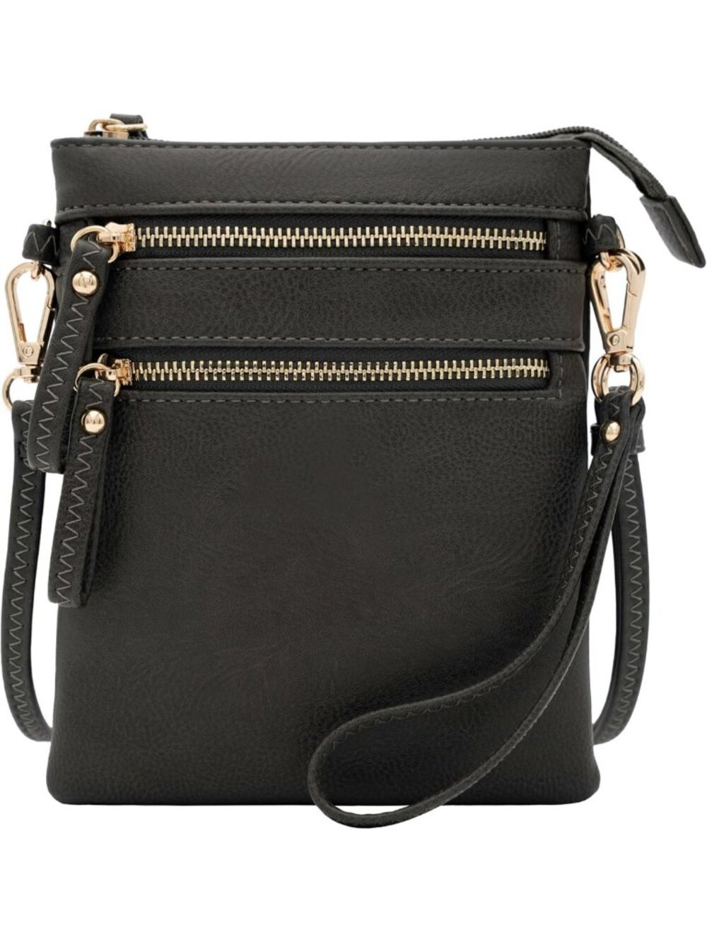 Stylish Small Crossbody Bag for Women, Multi-Zip Pockets, Lightweight Travel